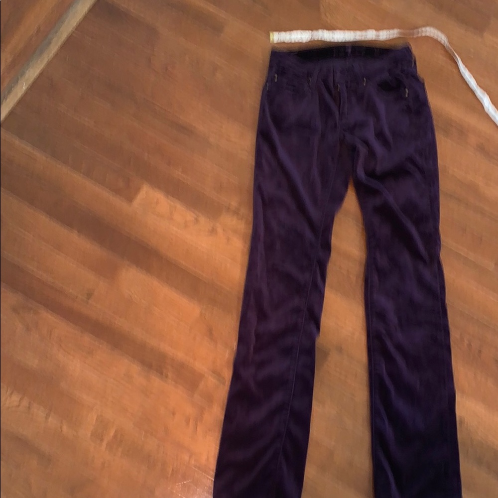 7 for all mankind 
25 waist 
Purple Velvet Pants
Straight leg
